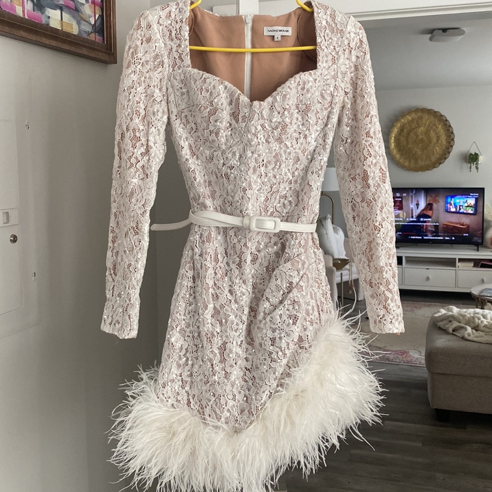 Carly White Dress-Nadine Merabi